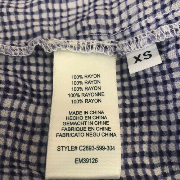Cloth & Stone Popover Shirt Blue White Pockets XS - Picture 8 of 8